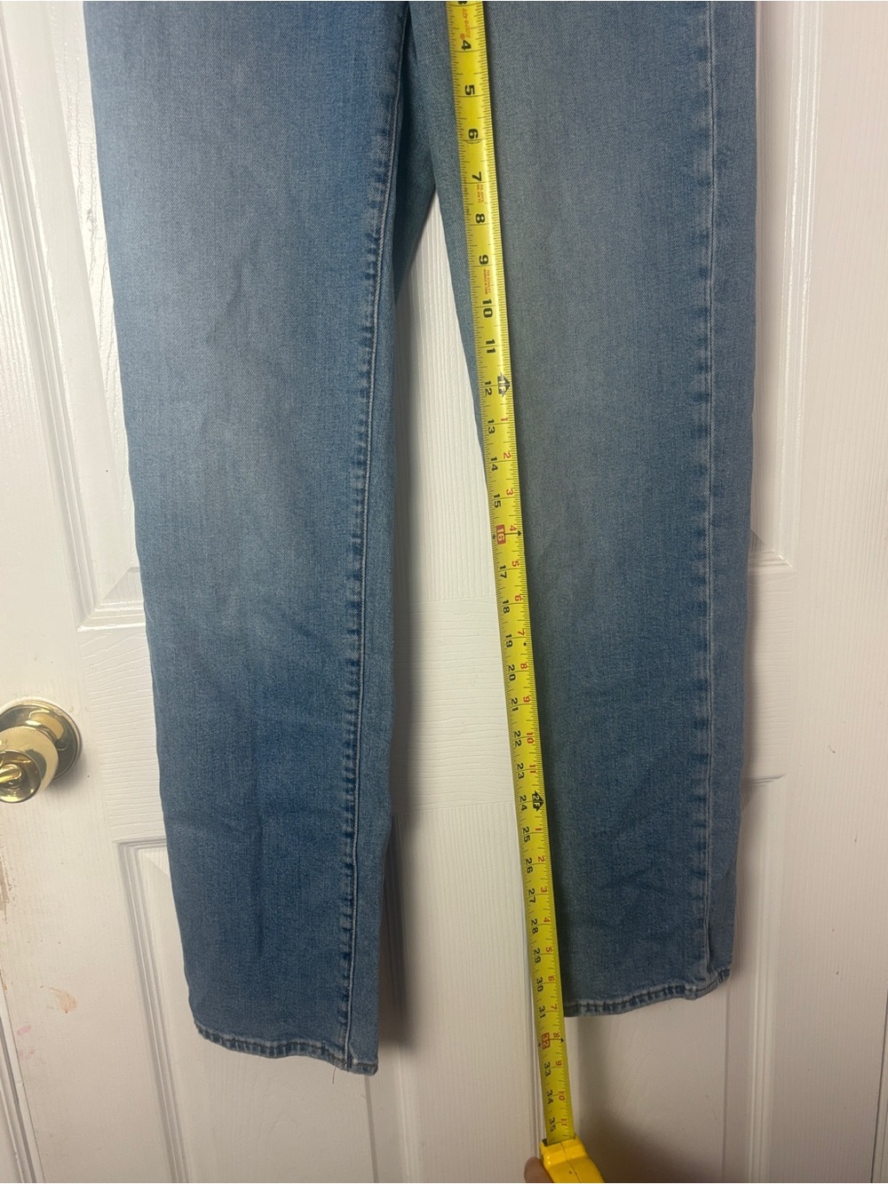 Madewell High Rise Skinny Jeans Medium Wash Distressed Woman's 25T - Picture 4 of 10